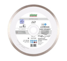Алмазный диск для резки керамогранита DISTAR Hard ceramics 1A1R 230 мм