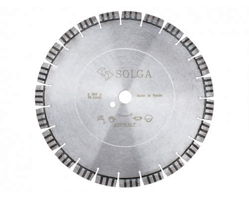 Диск алмазный Solga Diamant PROFESSIONAL10 сегментный (асфальт) 350мм/25,4
